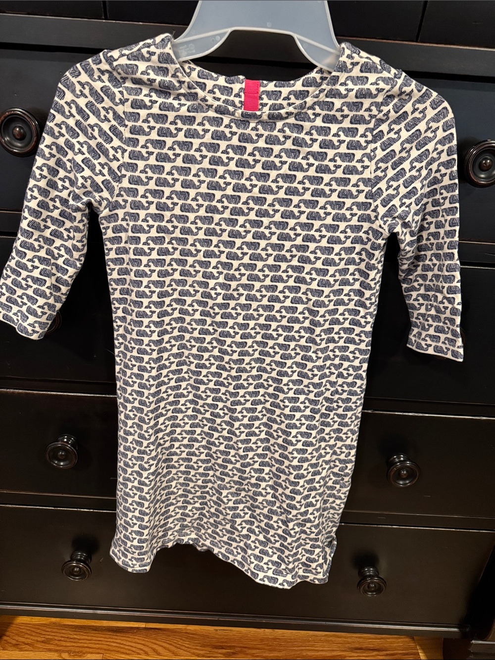Vineyard Vines Navy and White Whale-Print Knit Dress